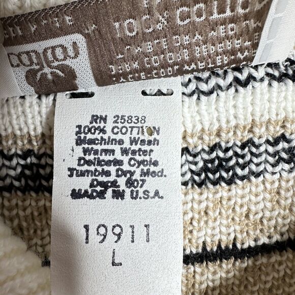 Vintage 90s Made in USA Short Sleeve Knit‎ Sweater L – Retro Geometric Pattern - Picture 5 of 11